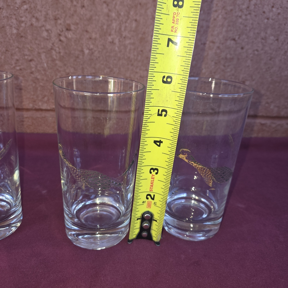 Vintage Courox Roadrunner Set Of 3 Glasses Pre-owned - Picture 4 of 8